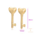 نمای نزدیک گوشواره ژوپینگ بدون نگین مناسب پوست حساس کد T000953335