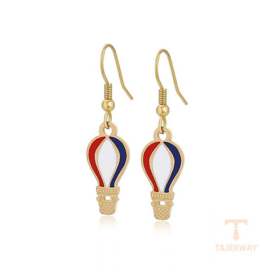 گوشواره ژوپینگ رنگ طلایی طرح طلا ۱۴ عیار بدون نگین کد T000953835