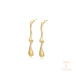 نمای نزدیک گوشواره ژوپینگ بدون نگین مناسب پوست حساس کد T000956612
