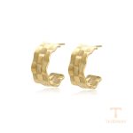 نمای نزدیک گوشواره ژوپینگ رنگ ثابت مناسب پوست حساس کد T000957401