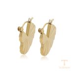 گوشواره ژوپینگ رنگ طلایی طرح طلا ۱۴ عیار بدون نگین کد T000959465