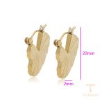 نمای نزدیک گوشواره ژوپینگ بدون نگین مناسب پوست حساس کد T000959465