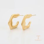 نمای مدل قفل و اتصالات گوشواره ژوپینگ وزن 12.3 گرم کد T000969541