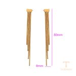 نمای نزدیک گوشواره ژوپینگ بدون نگین رنگ ثابت مناسب پوست حساس کد T000975819
