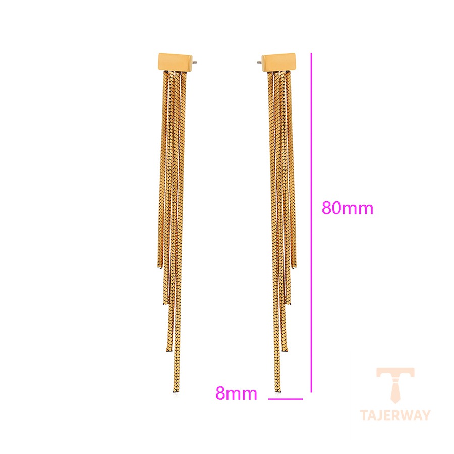 نمای نزدیک گوشواره ژوپینگ بدون نگین رنگ ثابت مناسب پوست حساس کد T000975819