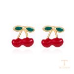 گوشواره ژوپینگ رنگ طلایی طرح طلا ۱۴ عیار بدون نگین کد T001097025