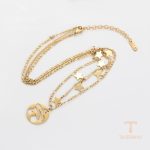 جزییات زنجیر و قفل گردنبند ژوپینگ طول 43cm وزن 8 گرم کد A00903121