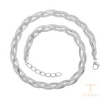گردنبند ژوپینگ طلای سفید (رادیوم) بدون نگین کد T000945996