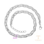 نمای نزدیک گردنبند ژوپینگ بدون نگین مناسب پوست حساس کد T000945996