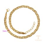 نمای نزدیک گردنبند ژوپینگ بدون نگین رنگ ثابت مناسب پوست حساس کد T000955891