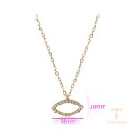 نمای نزدیک گردنبند ژوپینگ نگین‌دار مناسب پوست حساس کد T000964705