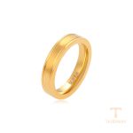 انگشتر ژوپینگ رنگ طلایی طرح طلا ۲۴ عیار بدون نگین کد T000971571