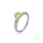 نمای نزدیک انگشتر ژوپینگ نگین‌دار رنگ ثابت مناسب پوست حساس کد T001094627