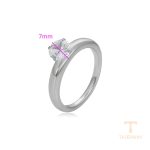 نمای نزدیک انگشتر ژوپینگ نگین‌دار رنگ ثابت مناسب پوست حساس کد T001094628