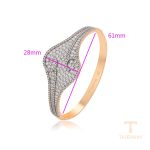نمای نزدیک النگو ژوپینگ نگین‌دار رنگ ثابت کد A00362442