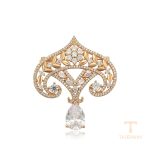 نمای نزدیک سنجاق سینه ژوپینگ نگین‌دار کد A00899198