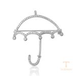 سنجاق سینه ژوپینگ طلای سفید (رادیوم) کد A00900346