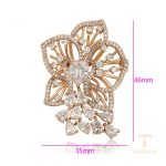 نمای نزدیک سنجاق سینه ژوپینگ نگین‌دار کد A00902544