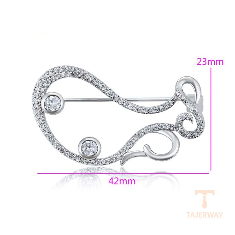 نمای نزدیک سنجاق سینه ژوپینگ نگیندار رنگ ثابت کد brooches-359