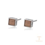 نمای نزدیک گوشواره ژوپینگ نگین‌دار رنگ ثابت کد 14E2521712