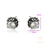 نمای نزدیک گوشواره ژوپینگ رنگ ثابت مناسب پوست حساس کد 95545