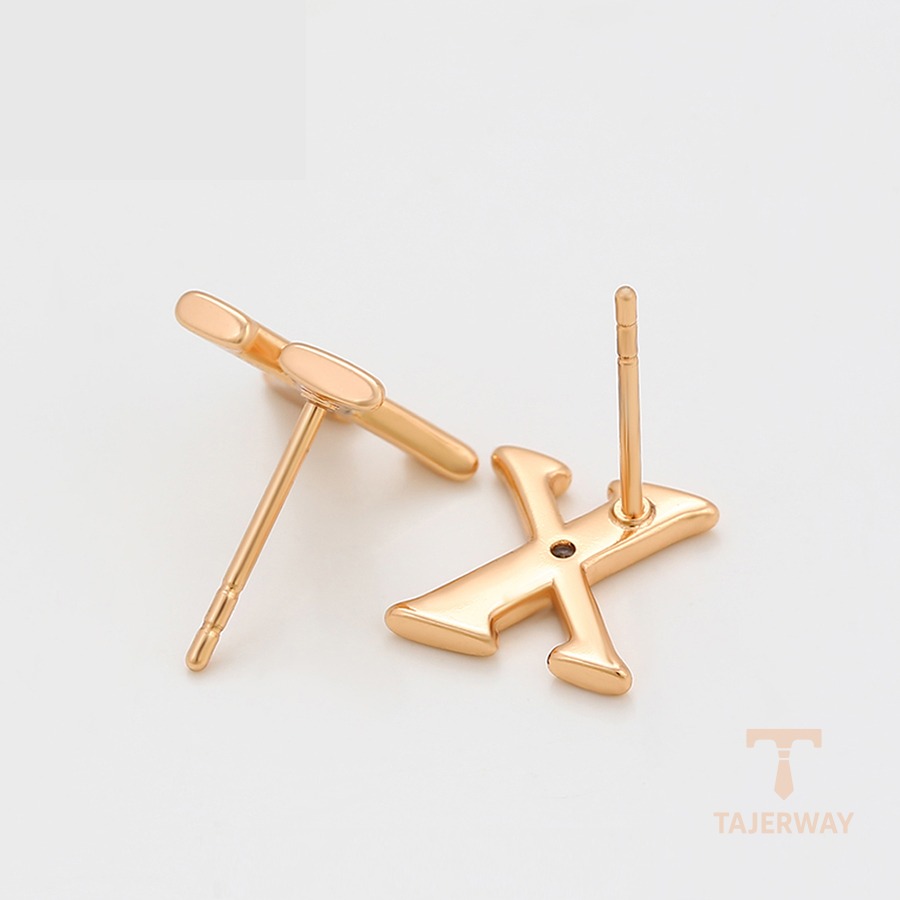 گوشواره ژوپینگ رنگ طلایی طرح طلا ۱۸ عیار نگین‌دار کد A00331292