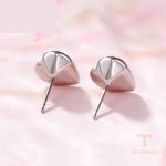 گوشواره ژوپینگ طلای سفید (رادیوم) نگین‌دار کد A00622629