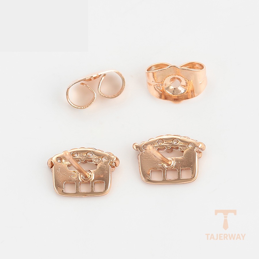 نمای نزدیک گوشواره ژوپینگ نگیندار کد A00646895
