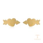 گوشواره ژوپینگ رنگ طلایی طرح طلا ۱۴ عیار کد A00794702