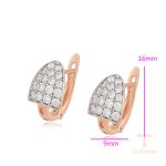 نمای نزدیک گوشواره ژوپینگ نگین‌دار کد A00896080