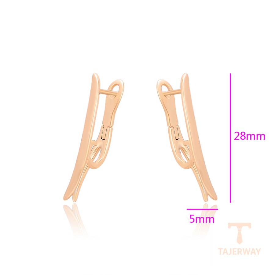 گوشواره ژوپینگ رنگ طلایی طرح طلا ۱۸ عیار کد S00139306