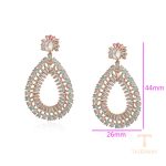 نمای نزدیک گوشواره ژوپینگ نگین‌دار کد S00139492