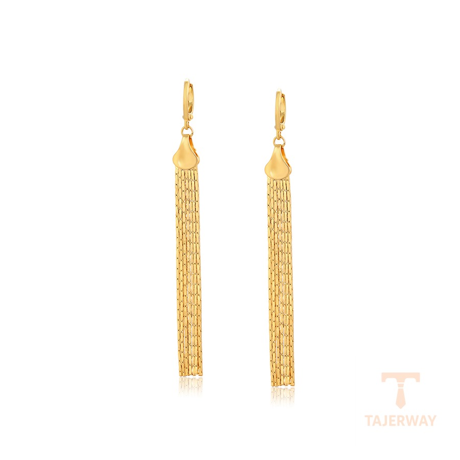 گوشواره ژوپینگ رنگ طلایی طرح طلا ۲۴ عیار کد S00154863