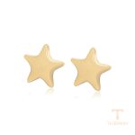 گوشواره ژوپینگ رنگ طلایی طرح طلا ۱۴ عیار بدون نگین کد T000925371