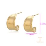 نمای نزدیک گوشواره ژوپینگ بدون نگین مناسب پوست حساس کد T000929581