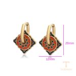 نمای نزدیک گوشواره ژوپینگ بدون نگین رنگ ثابت مناسب پوست حساس کد T000937783