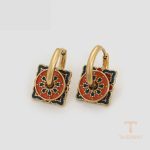 نمای مدل قفل و اتصالات گوشواره ژوپینگ وزن 5.47 گرم کد T000937783