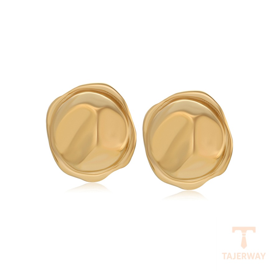 گوشواره ژوپینگ رنگ طلایی طرح طلا ۱۴ عیار نگین‌دار کد T000954057