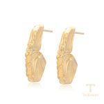 نمای نزدیک گوشواره ژوپینگ بدون نگین رنگ ثابت مناسب پوست حساس کد T000969555