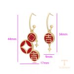 نمای نزدیک گوشواره ژوپینگ کد X000690148