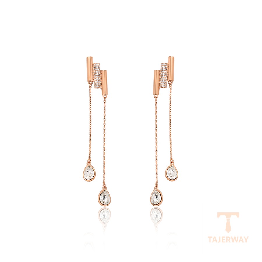 گوشواره ژوپینگ رنگ طلایی طرح طلا نگین‌دار کد X000723998