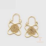نمای مدل قفل و اتصالات گوشواره ژوپینگ وزن 1.73 گرم کد X000772920