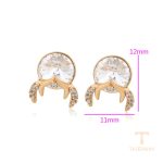 نمای مدل قفل و اتصالات گوشواره ژوپینگ وزن 2.95 گرم کد X000782842