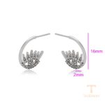 نمای نزدیک گوشواره ژوپینگ نگین‌دار کد X0008667126
