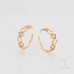 نمای مدل قفل و اتصالات گوشواره ژوپینگ وزن 4.41 گرم کد X000892137