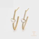 نمای مدل قفل و اتصالات گوشواره ژوپینگ وزن 2.7 گرم کد X000923590