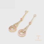نمای مدل قفل و اتصالات گوشواره ژوپینگ وزن 12.19 گرم کد X000926066