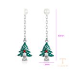 نمای نزدیک گوشواره ژوپینگ نگین‌دار کد X000967961