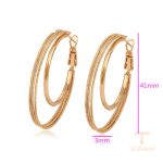 نمای نزدیک گوشواره ژوپینگ بدون نگین کد X001008392