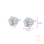 نمای نزدیک گوشواره ژوپینگ نگین‌دار کد X001034741